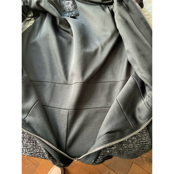 Jax Metallic Silver Zip Front Sheath Dress Size 2 - Picture 5 of 7
